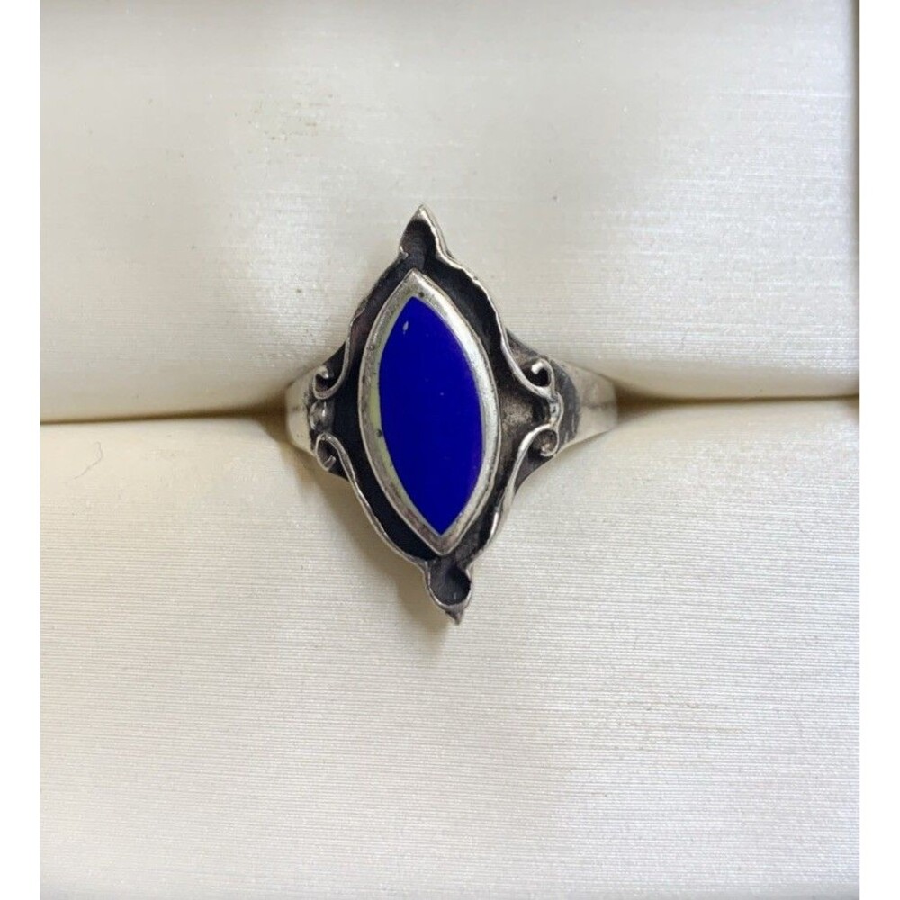 Lapis Lazuli Marquise Ring 6.75